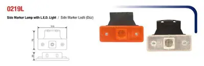 ITHAL UCLER-0219L Sıde Marker Lamba Düz Tip 24v Ledli 