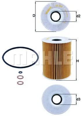 BEHR MAHLE OX254D3 Yag Fıltresı Bmw E90 M3 11427837997 7837997 11427840594 A6291800109 PB115466 94810702200 94810722200 6291800109 11427834734