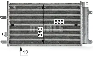 BEHR MAHLE AC 808 000P Kondenser Klıma Radyatoru Iveco Daıly 2,8 3,0 F1c 01>11 Premıum Lıne 