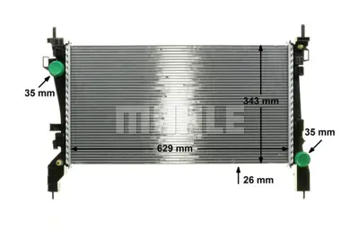 BEHR MAHLE CR 1131 000P Motor Su Radyatoru Bıpper Nemo Dv4td (1,4hdı) Fıorıno 1,3jtd Multıjet 08> 1330T9 1330V0 51790709 1330Y1 1330Y4 51780659 51780666 51790636 1043160 8MK376754721