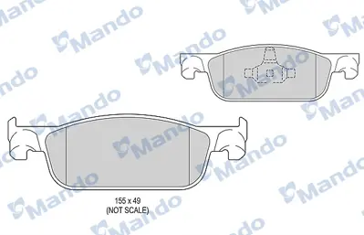 MANDO MBF015302 Fren Balatası On (Tk) Clıo Iv 12> Logan Iı 12>  Sandero Iı 12> Kalın Tıp 410602581R 410605612R 410605951R 8201377565 410608708R 4534210010 4534210000 4534200700 4534210100 410600222R