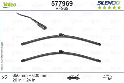 VALEO 577969 Sılecek Supurgesı On Tk. (650mm / 600mm) Sprınter 907 910 18> Crafter 06> A1698201245 1272013 93189190 642330 642344 642346 642358 642374 6423A5 6423A9