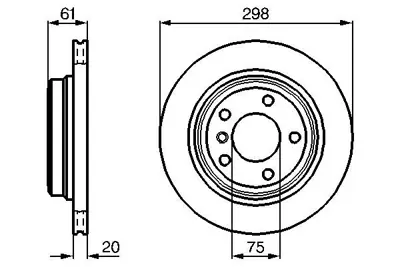 BOSCH 0986478426 Fren Diski Arka Bmw 5 E39 95> 34211163153 34211164175 34211164840 34216767060 34211163395 34212157591 34212157592 34211163133 1163153 1164175