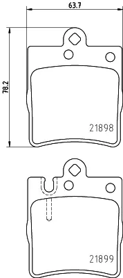 BESER 3895 Arka Fren Balatası Ssangyong Actyon 2.0 2.3 2.7 2005-> Daewoo Musso - Rexton 4841305102 4841308050 4841308051 A0034205220 A0054201920 4841305100 SU00304090 24205220 34202820 34205220