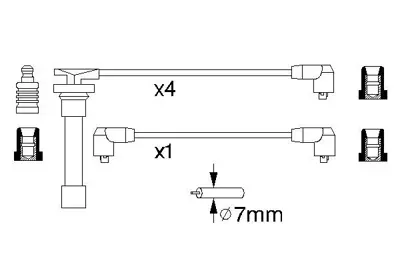 BOSCH 0986356703 Bujı Kablosu (Sılıkon Set) 