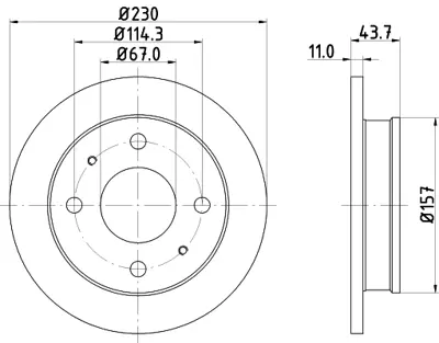 BSG 40-210-064 Fren Dıskı Ön 5171202110 5171202110DS 5171202000 5171202100 5810102A00 5511070A00 5511080010 5520070810 5511080020 5511080000