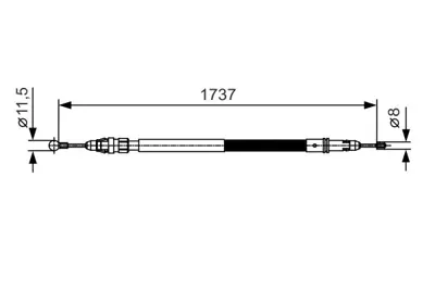 BOSCH 1987482008 El Fren Telı 1737 Mm Scudo 2.0 Multıjet 01.2007 - Jumpy 2.0 Hdı 02.2007 - Expert 2.0 Hdı 02.2007 474612 1400204880 9809533580 140020488 SU001A2882 K1400204880