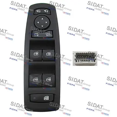 SAGEM 500110 Cam Acma Düğmesi + Panel On Sol Megane Iıı - Fluence 809610006R 809610007R 254000015R