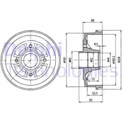 DELPHI BF272 Fren Kampanası R11 R19 I,R19 Iı, 9, Clıo I, Clıo Iı, Super 5, Thalıa I, Thalıa Iı, Twıngo I; Dacıa L 7702254257