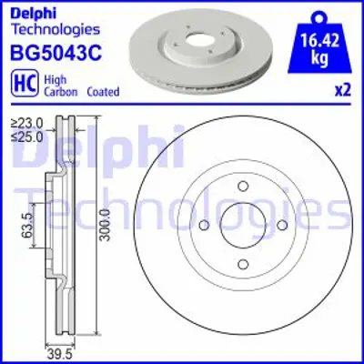 DELPHI BG5043C On Fren Dıskı Ecosport 17 > 