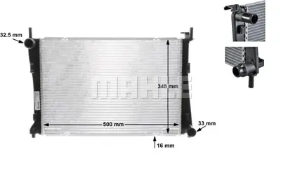 BEHR MAHLE CR 1355 000S Su Radyatörü 1325831 1141490 C40115200 C20115200 4S6H8005DA 2S6H8005CD 1222562 1214785 2S6H8005CC 2S6H8005CB