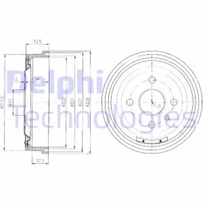 DELPHI BF151 Arka Fren Kampanası Opel Astra, Kadett 09 / 79>01 / 01 568058 568053 90193915 90086194 9016858 14471810 94846327 4243147010 4243102030 4243120080