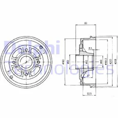 DELPHI BF426 Fren Kampanası R11 R19 I,R19 Iı, 9, Clıo I, Clıo Iı, Super 5, Thalıa I, Thalıa Iı, Twıngo I; Dacıa L 7702254257