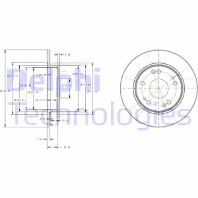 DELPHI BG4118C Arka Fren Dıskı (Aynası) Duz Honda Cıvıc Sdn H.B Vıı 07-11 Cıvıc Sdn 12-> (260x5) Krom Kaplama Pasla 3501011XJZ08A