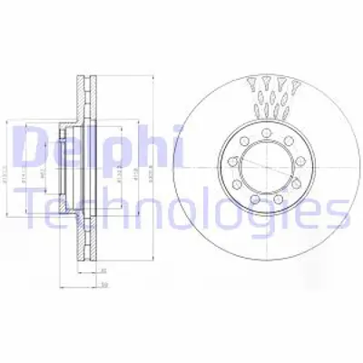 DELPHI BG9062 On Fren Dısk Aynası Iveco Daıly Iv 70 C 17 Van 3950 06> Hava Sogutmalı Teklı Paket 2996122