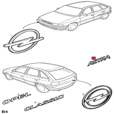 GM 90510787 Astra Yazı