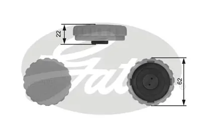 TAP 1304666 Radyatör Ek Depo Kapağı Vectra-B-A Astra-G 1304666 1304667 1304853 4356700 4356762 4356770 4395513 90409256 1304661 1304654