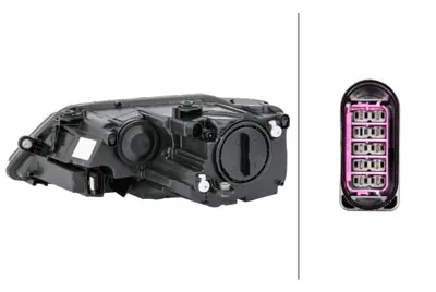 HELLA 1EL010395-021 Far Sag Sıyah Jetta Iv 11> 5C7941005A 5C7941005H