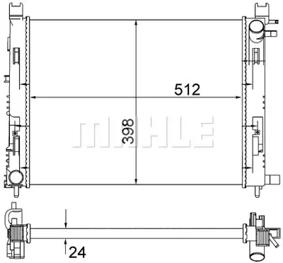 BEHR MAHLE CR 2166 001S Su Radyatörü 214100078R 8660003460 214102590R 214105423R 214105731R 214106179R 214107326R 214106630R 1093122 8MK376912244