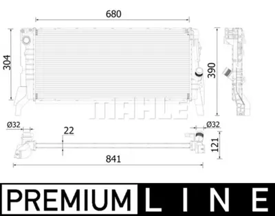 BEHR MAHLE CR 2306 000P Su Radyatörü 17117617631 17117617632 17117617630 7617630 7617632 7617631