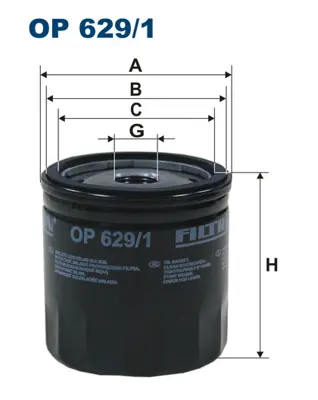 FILTRON OP 629/1 Yağ Filitresi BM5G6714AA