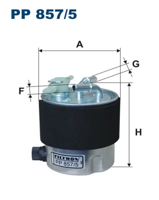 FILTRON PP 857/5 Mazot Filitresi Qashqaı J10 1,5 2,0 Dcı 2007 2012 Xtraıl 2,0 Dcı 2007 2013 Kaleos 2,0 2008> 1541084A51000