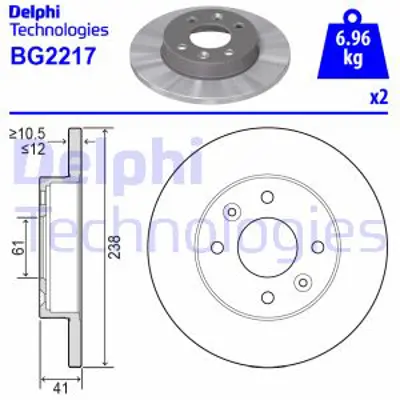 DELPHI BG2217 Fren Dıskı On Logan 04> 1.4 1.5 1.6dcı Em Clıo Twıngo Thalıa R9 R11 R19 K7j D7f D4f 7700704705 7701204282 6001547684 6001549211 2677509716 8671000083 7700674765 7701204282SK 8427370 M13070