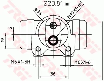 TRW BWK224 Fren Sılındırı Sol Master 2,5d,2,8dtı 23,80mm 9161236 4500936 7701044602 427115 1014317 1570209 1570221 19161446 2026 5027770