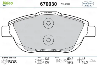 VALEO 670030 On Fren Balatası C3 Iı 1,1,1,4,1,4 Hdı,1,6 Vtı,1,6 Hdı (11 / 2009 ); Ds3 1,4 Vtı,1,4 Hdı,1,6 Vtı,1,6 1613192580 1617275680 1611140580 1607083180 1611837880 1629038380 1647863580 425431 3649095 1617293780