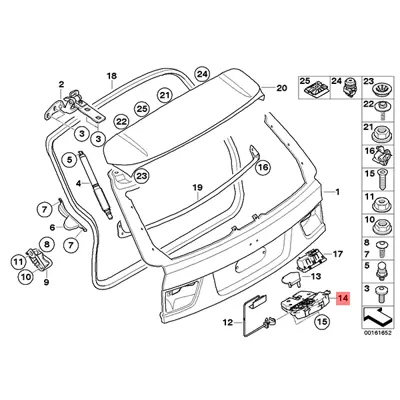 BMW 51247308849 Bagaj Kılıdı 7206579, 7234379, 7308849, 51247206579, 51247234379, 51247308849