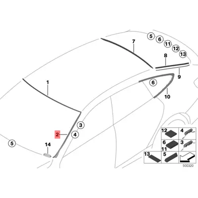 BMW 51317285927 Ön Cam Çıtası Sol 51317285927