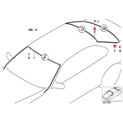 BMW 51318159786 Arka Cam Lastiği Alt 51318159786, 51718190689