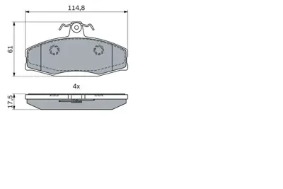 BOSCH 0986494924 Fren Balatası On Caddy2 1.6 1.9 Felıcıa 1.3 1.6 1.9 8V0698151K