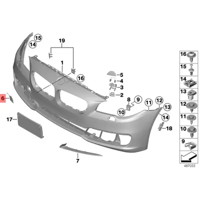 BMW 51117342462 Ön Tampon Çeki Demir Kapağı 51117332682