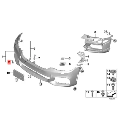 BMW 51118069068 Ön Tampon Çeki Demir Kapağı 51118069068