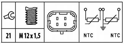 HELLUX PRM300567 Enjektor Hararet Musuru Doblo Palıo Panda Punto 1,2 71719393 71719202 71716685 46824133 55214054 55214055 55215054 46753479 77363458