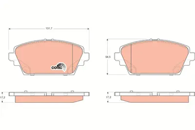 TRW GDB3227 On Fren Balatası Prımera P12 02>10 SFP000070 SFP000370 45022S1AE51 45022S1AE50 45022S1AE02 GBP90346 410604U127 41060AV126 GBP90346AF 45022S1AE00