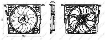 DEGRA 17417589028 Komple Bmw  Fan F01 Lcı 600w 