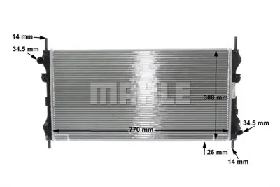 BEHR MAHLE CR 1143 000S Su Radyatörü YC1H8005FE YC1H8005JA YC1H8005JC 1C1H8005FD 1C1H8005FE 1C1H8005JA 1C1H8005JC 4104717 4156969 1C1H8005JB