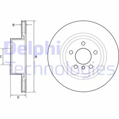 DELPHI BG4644C Fren Dıskı Arka Bmw F25 F26 