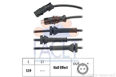 FACET 21.0054 Abs Kablosu Sensoru On Sağ Sol Laguna Iı 
