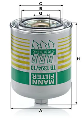 MANN FILTER TB1394/13X Hava Kurutuculu Fıltre Daf Cf 15> Xf Iı 21> Xg-Xg+ 21>  Euro6  1867000