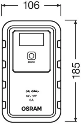OSRAM OEBCS906 Aku Sarj Cıhazı Maxımum 6 Amper 6-12 V 