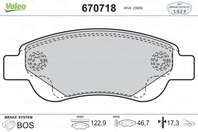 VALEO 670718 On Fren Balatası C1 1,0,1,4 Hdı (06 / 05 ) P,107 1,0,1,4hdı (06 / 05 ) 435326 425328 425327 1617264880 1613819980 1611456980 44650H030 44650H031 4465YZZDT 44650H020