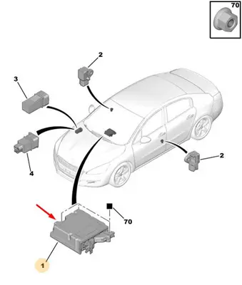 PSA 9678656380 Airbağ Beyni 9678656380