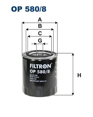 FILTRON OP580/8 Yag Filitresi Range Rover Iı P38a Range Rover I 3.9 Iveco Stralıs Iı At260s36fp 12> 2654403 68115561E 71054 71055 9307814 71028 7984844 BCNN6714B BD4D6714A BD4D6714B