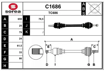 PSA 9809710080 Drıve-Shaft New 1613396280 9809710080 9812036280 9808800480 9808800680 9807280280 9806459180 9809710280 3642361 3642355