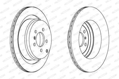 FERODO DDF1437C-1 Fren Dıskı Arka Range Rover 02-09 L322 LR017804 SDB500202 SDB500230 LR031844 SDB500201 VDC500880 SDB500203 4H221027GA 6H421027CA