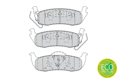 FERODO FDB4075 Fren Balatası Arka Commander 05>10 Grand Cherokee 04>10 05080871AA