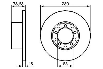BOSCH 0986478201 Fren Dıskı Ön 6014200072 6014200272 6014215012 6014215112 A6014200272 A6014200072 A6014210412 A6014215012 A6014215112 6014210412
